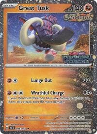 Great Tusk - 096/162 (Temporal Forces Stamped) - Miscellaneous Cards & Products - Pokemon card