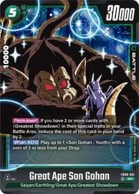 Great Ape Son Gohan - Saiyan's Pride - Dragon Ball Super: Fusion World card