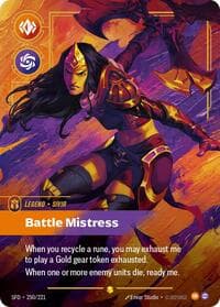 Sivir, Battle Mistress (Overnumbered) - Spiritforged - Riftbound: League of Legends Trading Card Game card
