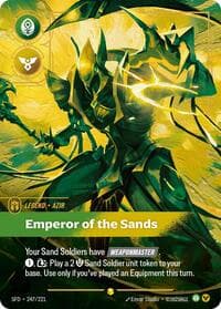 Azir, Emperor of the Sands (Overnumbered) - Spiritforged - Riftbound: League of Legends Trading Card Game card
