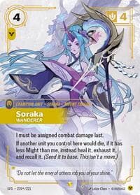 Soraka, Wanderer (Signature) - Spiritforged - Riftbound: League of Legends Trading Card Game card