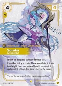 Soraka, Wanderer (Overnumbered) - Spiritforged - Riftbound: League of Legends Trading Card Game card