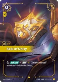 Seal of Unity (Overnumbered) - Spiritforged - Riftbound: League of Legends Trading Card Game card