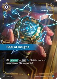 Seal of Insight (Overnumbered) - Spiritforged - Riftbound: League of Legends Trading Card Game card