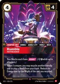 Rumble, Hotheaded - Spiritforged - Riftbound: League of Legends Trading Card Game card