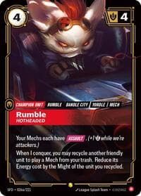 Rumble, Hotheaded (Alternate Art) - Spiritforged - Riftbound: League of Legends Trading Card Game card
