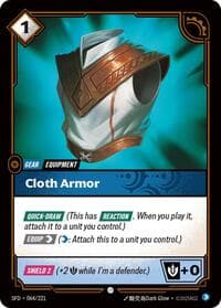 Cloth Armor - Spiritforged - Riftbound: League of Legends Trading Card Game card