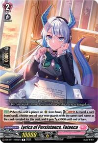 Lyrics of Persistance, Fataeca - DZ-BT11: Symphony of Might & Bloom - Cardfight Vanguard card