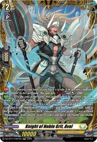 Knight of Noble Grit, Aval (FR) - DZ-BT11: Symphony of Might & Bloom - Cardfight Vanguard card