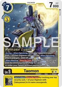 Taomon - Starter Deck 22: Amethyst Mandala Advanced Deck Set Release Event Cards - Digimon Card Game card