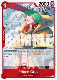 Prince Grus (Judge Pack Vol. 7) - One Piece Promotion Cards - One Piece Card Game card