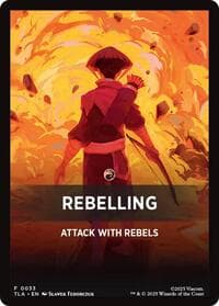 Rebelling Theme Card - Avatar: The Last Airbender - Magic: The Gathering card