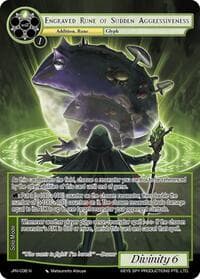 Engraved Rune of Sudden Aggressiveness - Journey to Ravidra - Force of Will card