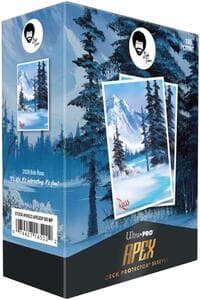 Bob Ross APEX Deck Protector Sleeves - Winter Paradise (105-pack) - Ultra Pro Card Sleeves - Card Sleeves card