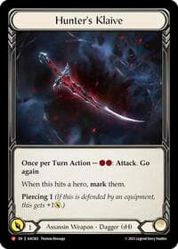 Hunter's Klaive - Armory Deck: Arakni - Flesh and Blood TCG card