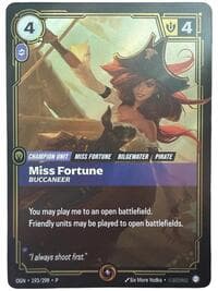 Miss Fortune, Buccaneer - Riftbound Organized Play Promotional Cards - Riftbound: League of Legends Trading Card Game card