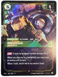 Blitzcrank, Impassive - Riftbound Organized Play Promotional Cards - Riftbound: League of Legends Trading Card Game card