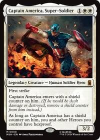 Captain America, Super-Soldier - Marvel Super Heroes - Magic: The Gathering card