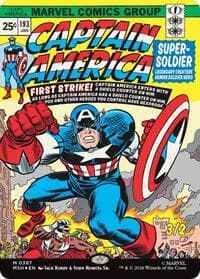 Captain America, Super-Soldier (Borderless) (0387) - Marvel Super Heroes - Magic: The Gathering card
