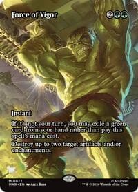 Force of Vigor (Borderless) - Marvel Universe Eternal-Legal - Magic: The Gathering card