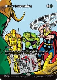 Heroic Intervention (0080) (Borderless) - Marvel Universe Eternal-Legal - Magic: The Gathering card
