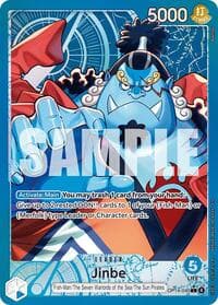Jinbe - OP14-040 (Alternate Art) - The Azure Sea's Seven - One Piece Card Game card
