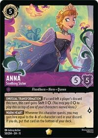 Anna - Soothing Sister - Winterspell - Disney Lorcana card