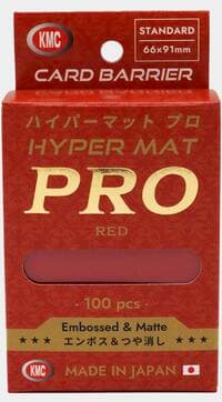KMC Card Barrier - Hyper Matte PRO - Red (100-Pack) - KMC Card Sleeves - Card Sleeves card