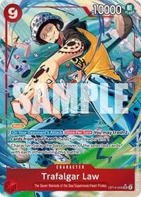 Trafalgar Law - OP14-009 (Alternate Art) - The Azure Sea's Seven - One Piece Card Game card