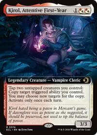Kirol, Attentive First-Year (Extended Art) - Lorwyn Eclipsed - Magic: The Gathering card