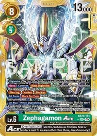 Zephagamon ACE (Gold Border) - Advanced Booster Digimon Generation - Digimon Card Game card