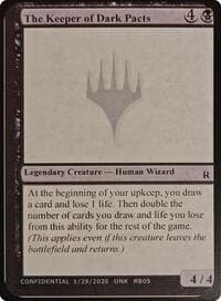 The Keeper of Dark Pacts - Un-Known Event Playtest Cards - Magic: The Gathering card
