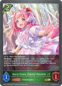 Haru Urara [Sunny Passion ~] - P01EN (Foil) - ECP01: Umamusume: Pretty Derby - Shadowverse: Evolve card