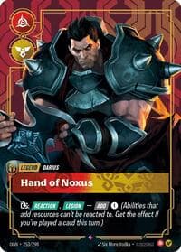 Darius, Hand of Noxus (Metal) (Best Of) - Riftbound Organized Play Promotional Cards - Riftbound: League of Legends Trading Card Game card