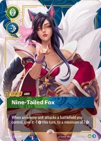 Ahri, Nine-Tailed Fox (Metal) (Best Of) - Riftbound Organized Play Promotional Cards - Riftbound: League of Legends Trading Card Game card