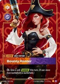 Miss Fortune, Bounty Hunter (Metal) (Best Of) - Riftbound Organized Play Promotional Cards - Riftbound: League of Legends Trading Card Game card