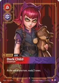 Annie, Dark Child (Metal) (Best Of) - Riftbound Organized Play Promotional Cards - Riftbound: League of Legends Trading Card Game card