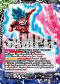 Son Goku // SSB Kaio-Ken Son Goku, Striking a God - Fearsome Rivals - Dragon Ball Super: Masters card
