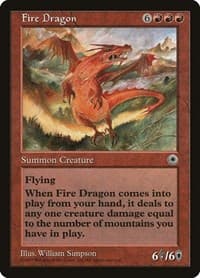 Fire Dragon - Portal - Magic: The Gathering card