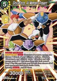 Ginyo Force, All Members Present - Fearsome Rivals - Dragon Ball Super: Masters card