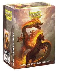 Dragon Shield Fire Horse Lunar New Year 2026 Matte Dual Art Sleeves (100-Pack) - Dragon Shield Card Sleeves - Card Sleeves card