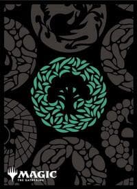Magic: The Gathering Player's Card Sleeve - Mana Minimalist - Green Mana MTGS-296 (80-Pack) - Ensky Card Sleeves - Card Sleeves card