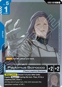 Paptimus Scirocco - Steel Requiem - Gundam Card Game card