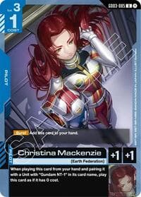Christina Mackenzie - Steel Requiem - Gundam Card Game card