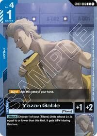 Yazan Gable - Steel Requiem - Gundam Card Game card