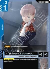 Sarah Zabiarov - Steel Requiem - Gundam Card Game card