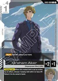 Graham Aker - Steel Requiem - Gundam Card Game card
