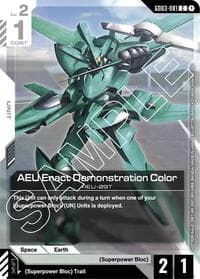 AEU Enact Demonstration Color (Store Tournament Participant Pack 03) - Gundam Promotional Cards - Gundam Card Game card