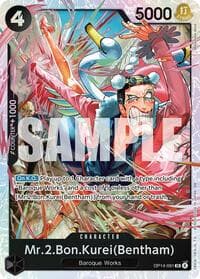 Mr.2.Bon.Kurei (Bentham) - The Azure Sea's Seven - One Piece Card Game card