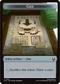 Clue (0015) // Spirit (0003) Double-Sided Token - Avatar: The Last Airbender - Magic: The Gathering card
